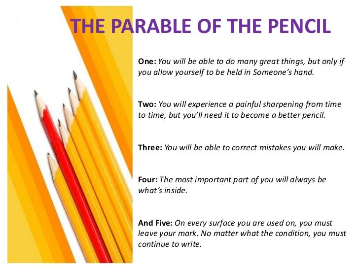 life lessons learned from a pencil presentation on pencil